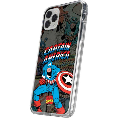 Marvel Classic Comics Captain America Vintage iPhone 11 Pro Clear Case