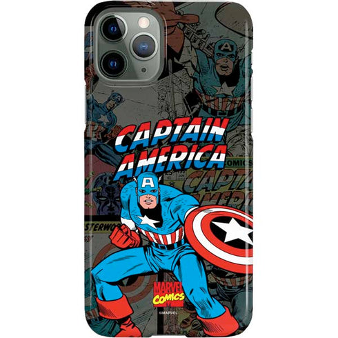 Marvel Classic Comics Captain America Vintage iPhone 11 Pro Lite Case