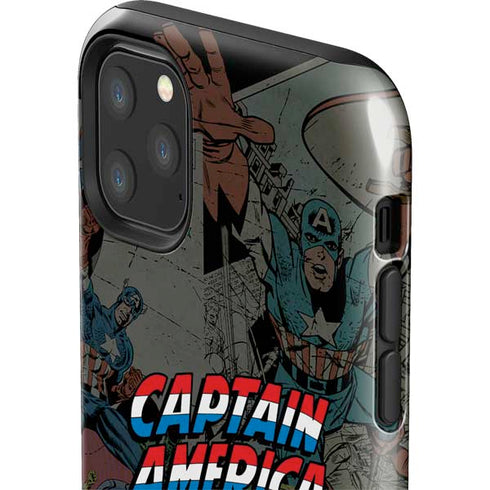 Marvel Classic Comics Captain America Vintage iPhone 11 Pro Max Impact Case