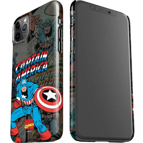 Marvel Classic Comics Captain America Vintage iPhone 11 Pro Max Lite Case
