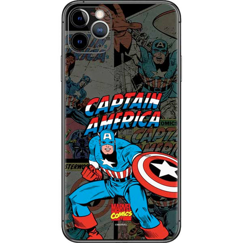 Marvel Classic Comics Captain America Vintage iPhone 11 Pro Max Skin