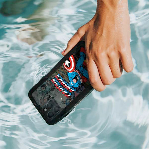 Marvel Classic Comics Captain America Vintage iPhone 11 Pro Max Waterproof Case