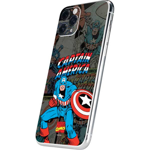 Marvel Classic Comics Captain America Vintage iPhone 11 Pro Skin