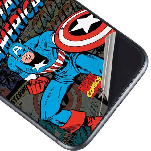 Marvel Classic Comics Captain America Vintage iPhone 11 Skin