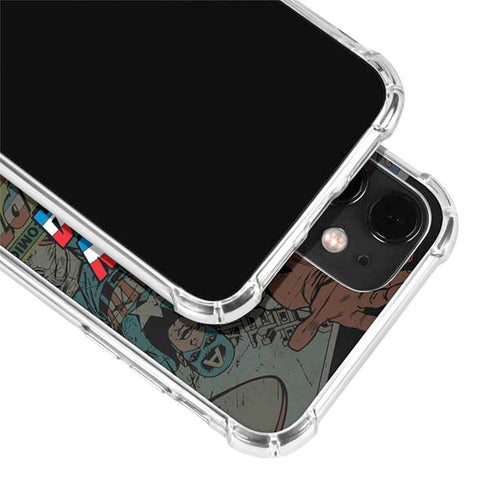 Marvel Classic Comics Captain America Vintage iPhone 12 Clear Case