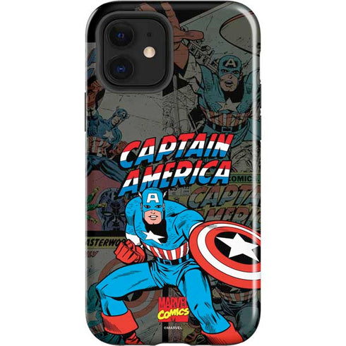 Marvel Classic Comics Captain America Vintage iPhone 12 Impact Case