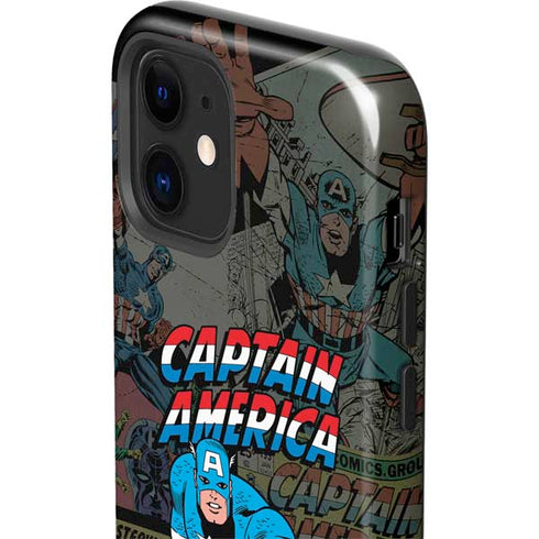 Marvel Classic Comics Captain America Vintage iPhone 12 Impact Case