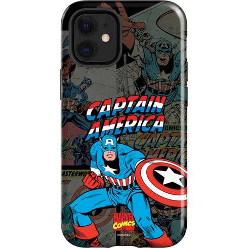 Marvel Classic Comics Captain America Vintage iPhone 12 Mini Impact Case