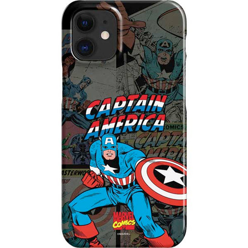 Marvel Classic Comics Captain America Vintage iPhone 12 Mini Lite Case