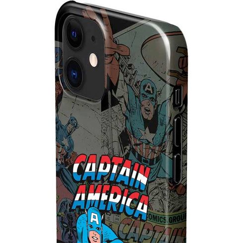 Marvel Classic Comics Captain America Vintage iPhone 12 Mini Lite Case