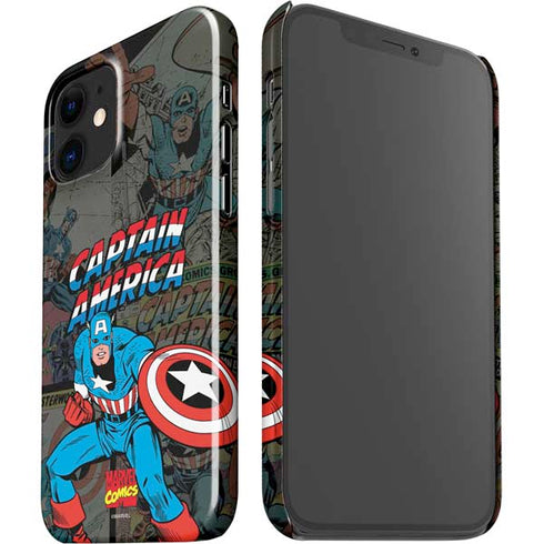 Marvel Classic Comics Captain America Vintage iPhone 12 Mini Lite Case