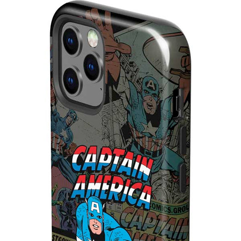 Marvel Classic Comics Captain America Vintage iPhone 12 Pro Impact Case
