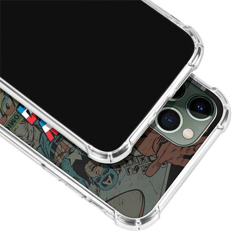Marvel Classic Comics Captain America Vintage iPhone 12 Pro Max Clear Case