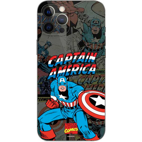 Marvel Classic Comics Captain America Vintage iPhone 12 Pro Max Skin