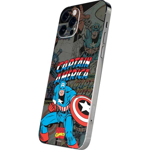 Marvel Classic Comics Captain America Vintage iPhone 12 Pro Skin