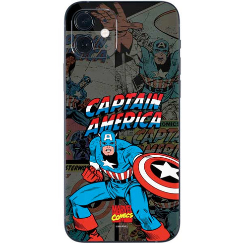 Marvel Classic Comics Captain America Vintage iPhone 12 Skin