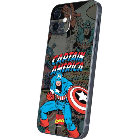Marvel Classic Comics Captain America Vintage iPhone 12 Skin