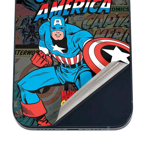 Marvel Classic Comics Captain America Vintage iPhone 12 Skin