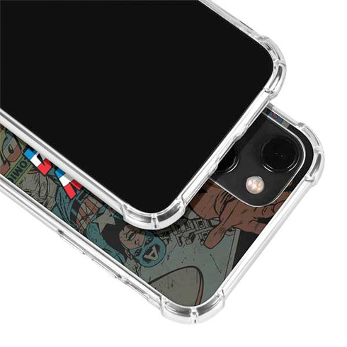 Marvel Classic Comics Captain America Vintage iPhone 13 Clear Case