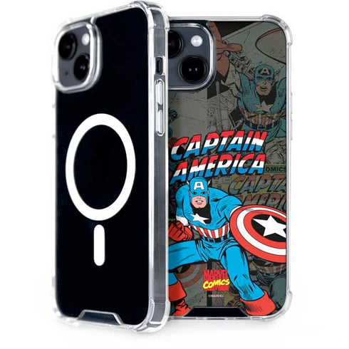 Marvel Classic Comics Captain America Vintage iPhone 13 MagSafe Case