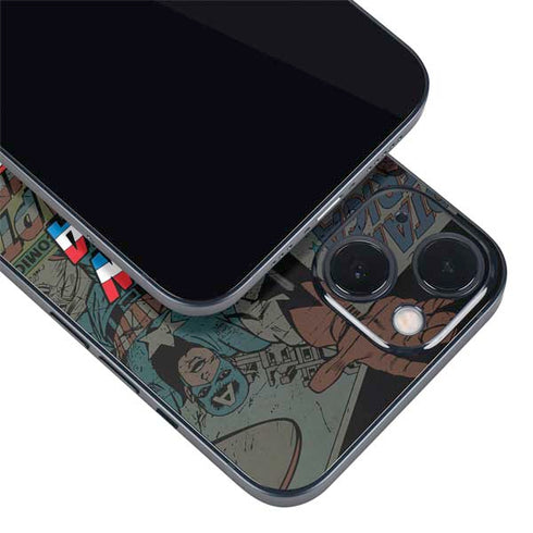Marvel Classic Comics Captain America Vintage iPhone 14 Plus Skin