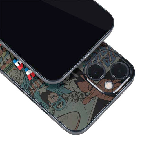 Marvel Classic Comics Captain America Vintage iPhone 15 Plus Skin