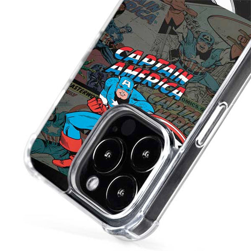 Marvel Classic Comics Captain America Vintage iPhone 15 Pro Max MagSafe Case