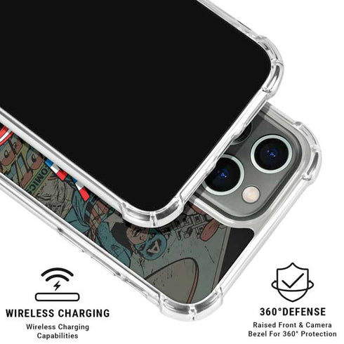 Marvel Classic Comics Captain America Vintage iPhone 16 Pro Max Clear Case