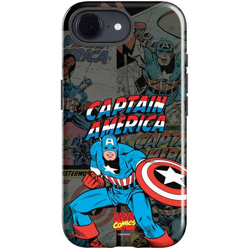 Marvel Classic Comics Captain America Vintage iPhone 16e Impact Case