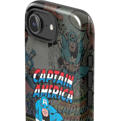 Marvel Classic Comics Captain America Vintage iPhone 16e Impact Case