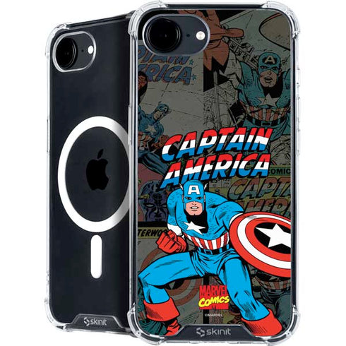 Marvel Classic Comics Captain America Vintage iPhone 16e MagSafe Case