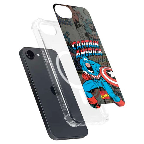 Marvel Classic Comics Captain America Vintage iPhone 16e MagSafe Case