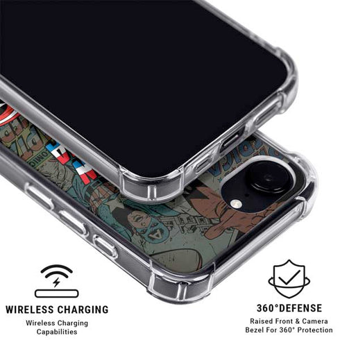 Marvel Classic Comics Captain America Vintage iPhone 16e MagSafe Case