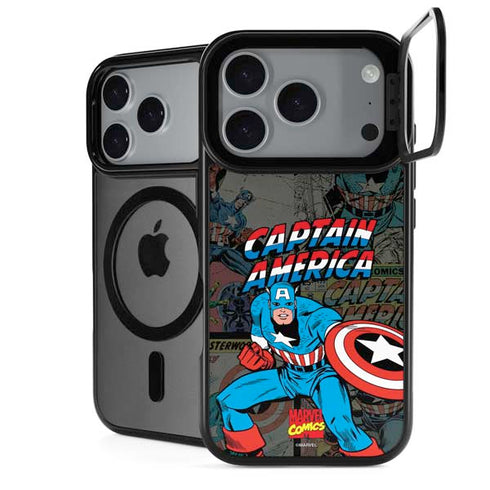 Marvel Classic Comics Captain America Vintage iPhone 18 Pro Max Kickstand Case