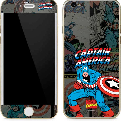 Marvel Classic Comics Captain America Vintage iPhone 6/6s Skin