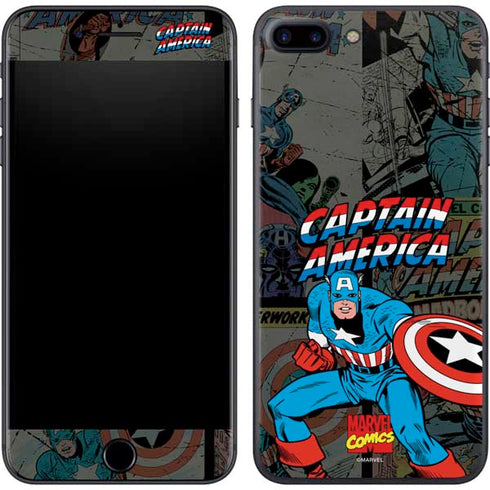 Marvel Classic Comics Captain America Vintage iPhone 7 Plus Skin