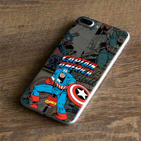 Marvel Classic Comics Captain America Vintage iPhone 7 Plus Skin
