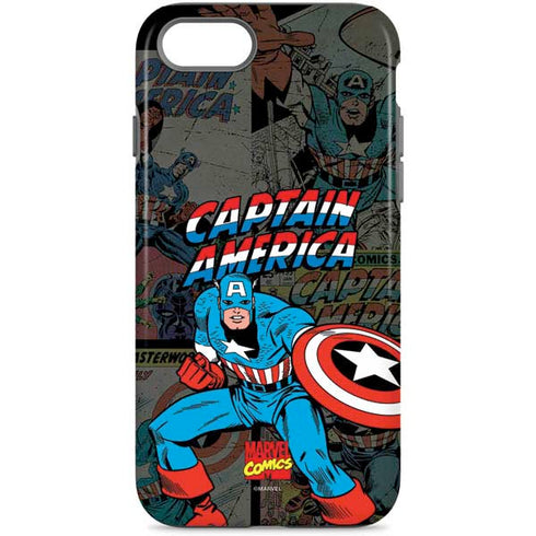 Marvel Classic Comics Captain America Vintage iPhone Cases