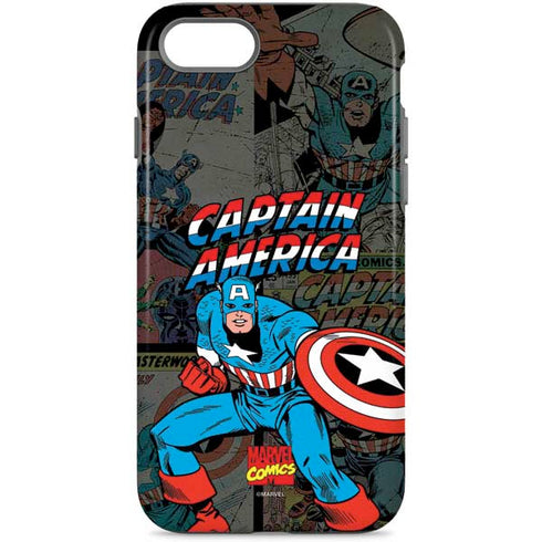 Marvel Classic Comics Captain America Vintage iPhone 8 Pro Case
