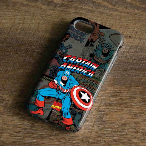 Marvel Classic Comics Captain America Vintage iPhone 8 Pro Case