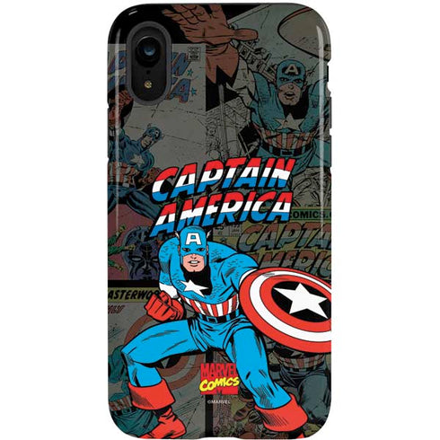 Marvel Classic Comics Captain America Vintage iPhone XR Pro Case