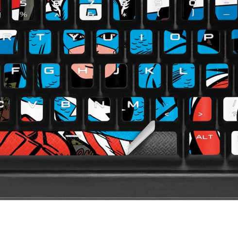 Marvel Classic Comics Captain America Vintage K95 RGB PLATINUM Mechanical Gaming Keyboard Skin