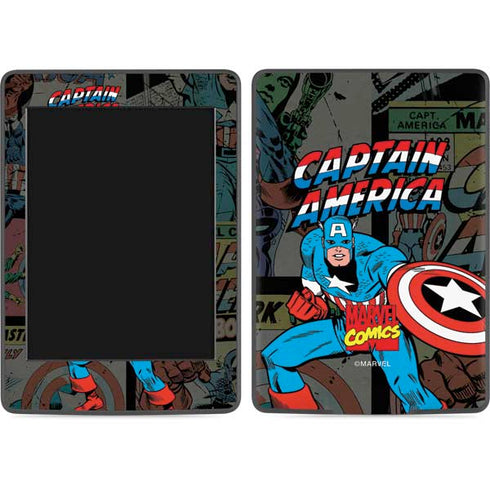 Marvel Classic Comics Captain America Vintage Amazon Kindle Skin