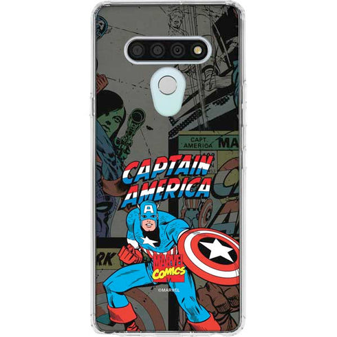 Marvel Classic Comics Captain America Vintage LG Stylo 6 Clear Case