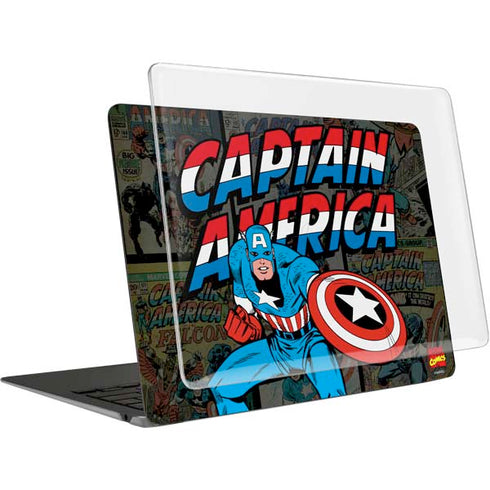 Marvel Classic Comics Captain America Vintage MacBook Air 13in M1 (2021) Case plus Skin