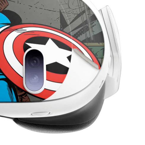Marvel Classic Comics Captain America Vintage Meta Quest 3 Skin