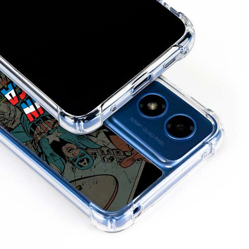 Marvel Classic Comics Captain America Vintage Moto G 5G (2024) Clear Case