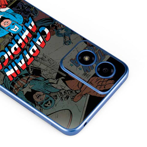 Marvel Classic Comics Captain America Vintage Moto G Play 4G (2024) Skin