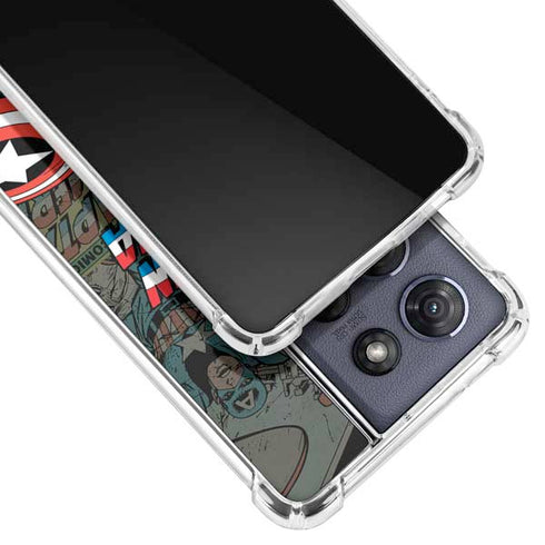 Marvel Classic Comics Captain America Vintage Moto G Play 5G (2025) Clear Case