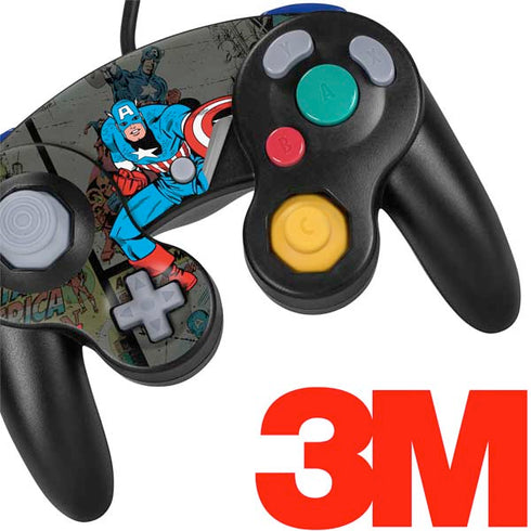 Marvel Classic Comics Captain America Vintage Nintendo GameCube Controller Skin